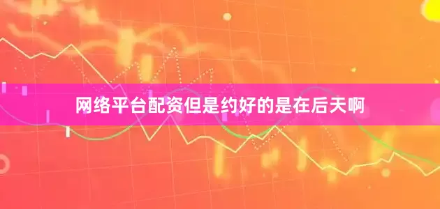 网络平台配资但是约好的是在后天啊